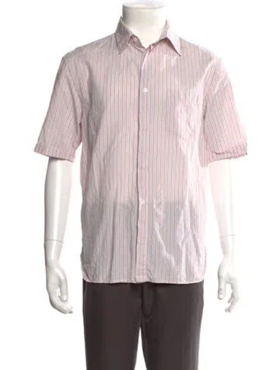 Pre-owned Marc Jacobs Striped Short Sleeve Shirt In White