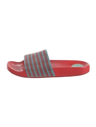 Pre-owned Marc Jacobs Striped Slides In Multi