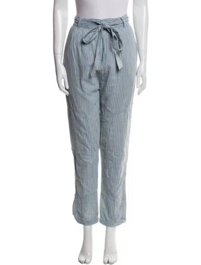 Pre-owned Marc Jacobs Striped Straight Leg Pants In Blue