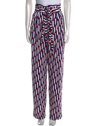 Pre-owned Marc Jacobs Striped Straight Leg Pants In White
