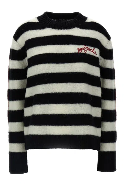 Marc Jacobs Striped Sweater In White