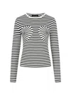 Marc Jacobs Ribbed Striped Round Neck Knitwear In White