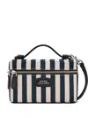 Marc Jacobs Striped Vanity Mini Bag In Blue