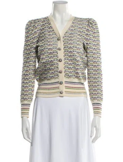 Pre-owned Marc Jacobs Striped V-neck Sweater