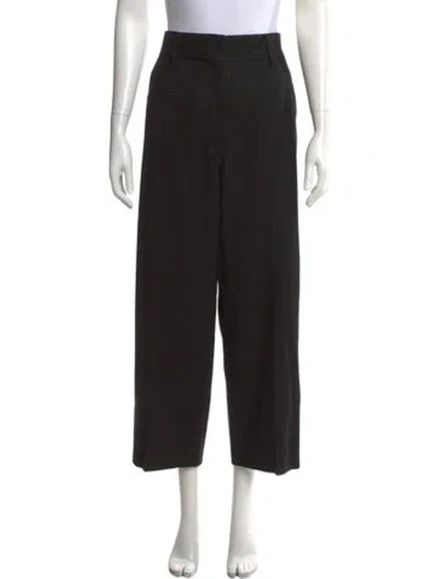 Pre-owned Marc Jacobs Striped Wide Leg Pants In Black