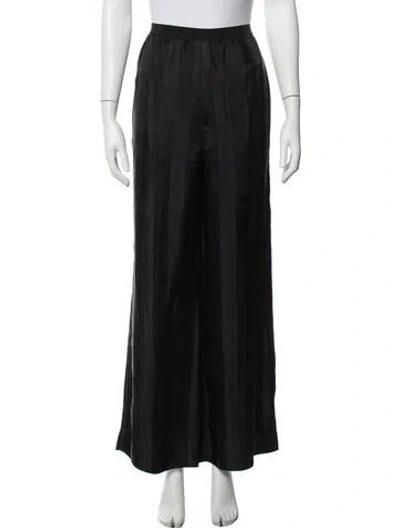 Pre-owned Marc Jacobs Striped Wide Leg Pants In Black