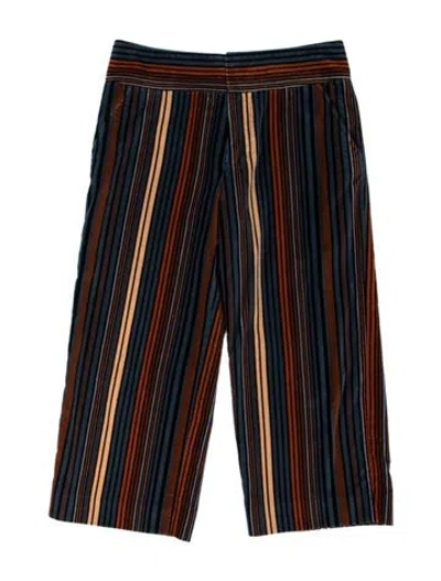 Pre-owned Marc Jacobs Striped Wide Leg Pants In Blue