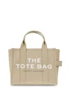 Marc Jacobs Structured Beige Tote Bag With Dual Handles And Bold Lettering In Neutral