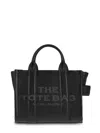 Marc Jacobs Structured Black Crossbody Tote With Textured Finish In Black