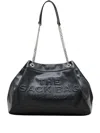 Marc Jacobs Structured Black Shoulder Bag With Drawstring Closure In Grey