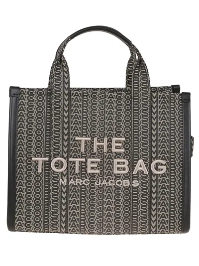 Marc Jacobs Structured Jacquard Tote Bag With Monogram Design In Brown