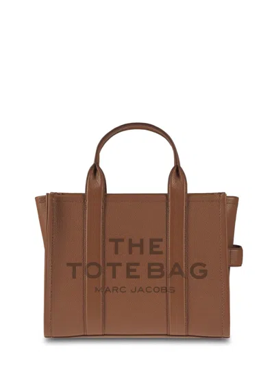 Marc Jacobs Structured Medium Tote Bag With Textured Leather Finish In Brown