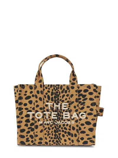 Marc Jacobs Structured Medium Tote With Playful Leopard Print In Brown