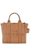 Marc Jacobs Structured Leather Medium Tote With Adjustable Strap In Brown