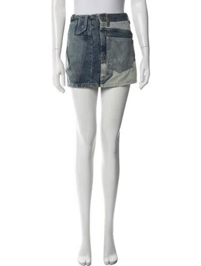 Pre-owned Marc Jacobs Studded Accents Mini Skirt In Blue