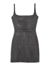 Marc Jacobs Studded Sleeveless Mini Dress In Black