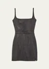 Marc Jacobs Studded Sleeveless Mini Dress In Black