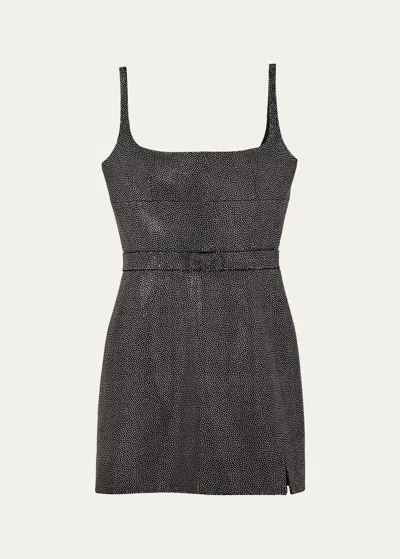 Marc Jacobs Studded Sleeveless Mini Dress In Black