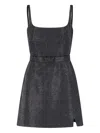 Marc Jacobs Studded Sleeveless Mini Dress In Black  