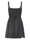 Marc Jacobs Studded Sleeveless Mini Dress In Black