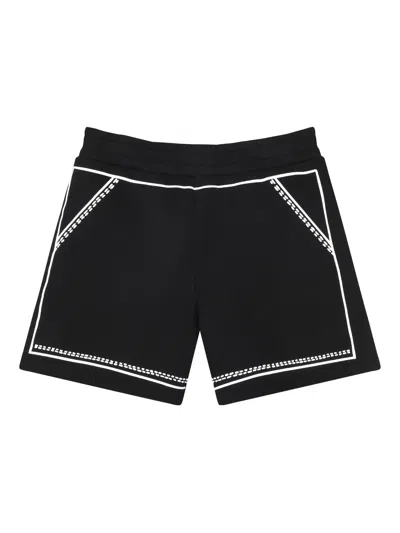Marc Jacobs Stylish Mini Waist Shorts With Trendy Print Details In Black