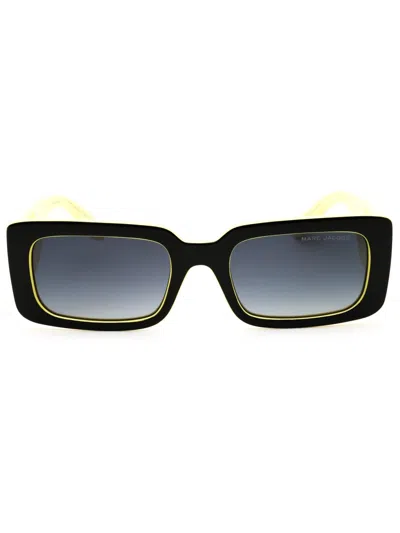 Marc Jacobs Stylish Rectangular Unisex Sunglasses In Black