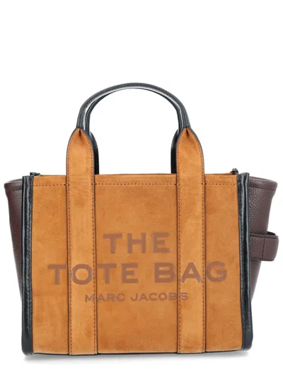 Marc Jacobs Suede And Leather Tote Bag In Multicolour