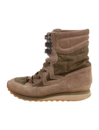 Pre-owned Marc Jacobs Suede Athletic Sneakers In Brown