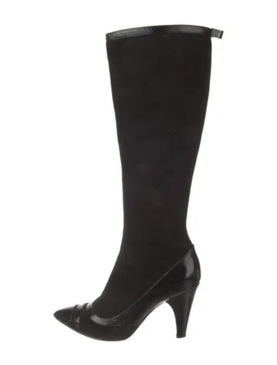 Pre-owned Marc Jacobs Suede Boots In Black