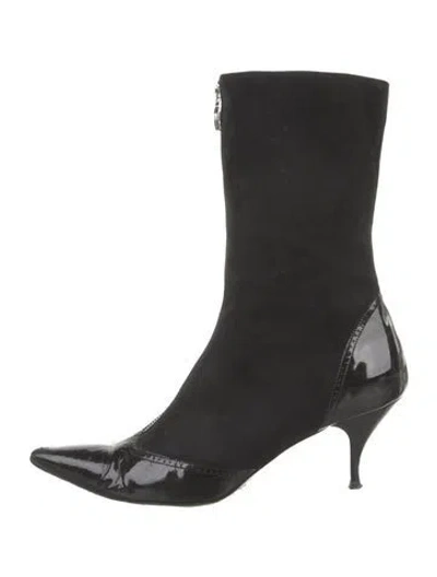 Pre-owned Marc Jacobs Suede Boots In Black