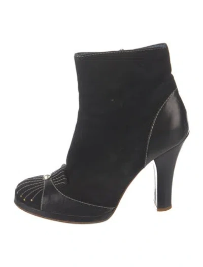 Pre-owned Marc Jacobs Suede Boots In Black