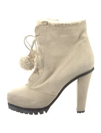 Pre-owned Marc Jacobs Suede Boots In Neutral