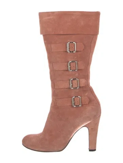 Pre-owned Marc Jacobs Suede Boots In Orange