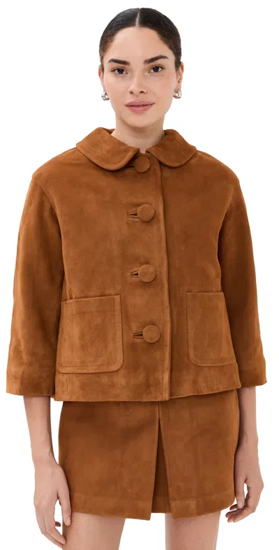 MARC JACOBS SUEDE DOLL JACKET COPPER