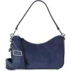 Marc Jacobs Suede Drifter Small Convertible Shoulder Bag In Blue