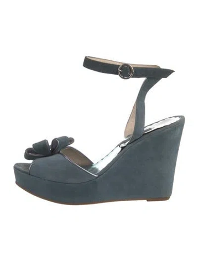 Pre-owned Marc Jacobs Suede Espadrilles In Blue