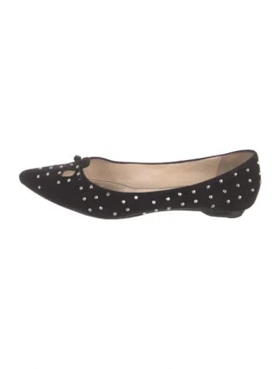 Pre-owned Marc Jacobs Suede Flats In Black