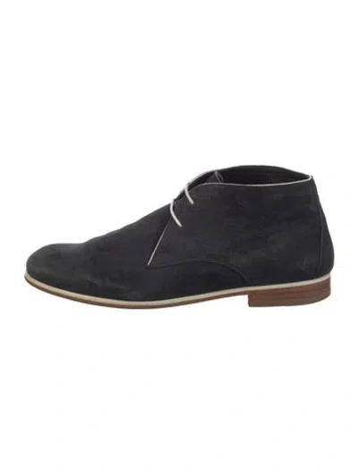 Pre-owned Marc Jacobs Suede Lace-up Boots In Blue