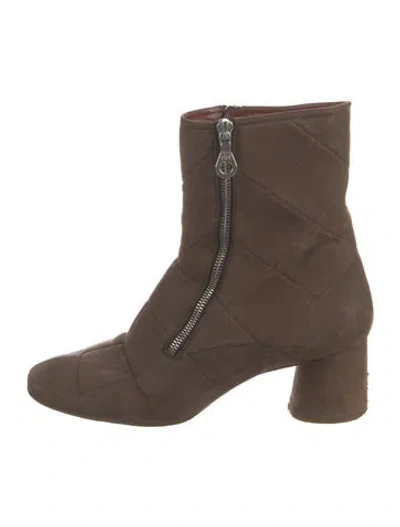 Pre-owned Marc Jacobs Suede Patterned Boots In Brown