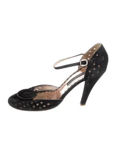 Pre-owned Marc Jacobs Suede Pumps In Black