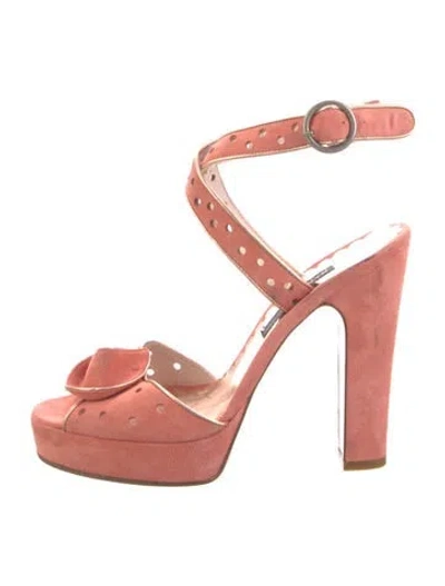 Pre-owned Marc Jacobs Suede Pumps In Pink