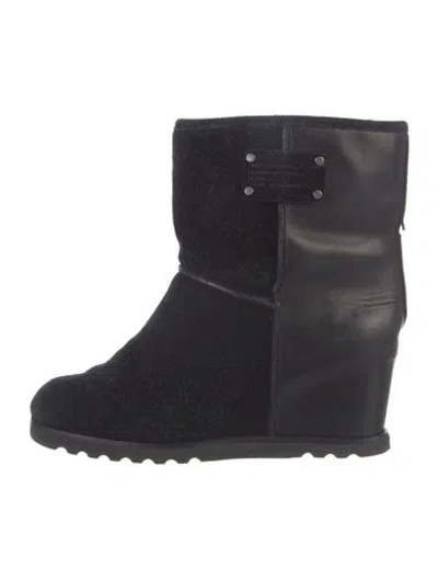 Pre-owned Marc Jacobs Suede Slouch Boots In Blue