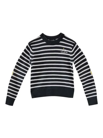 Marc Jacobs Joy Striped Crewneck In White