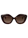 Marc Jacobs Crystal Havana Acetate Sunglasses In Brown