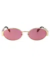 Marc Jacobs Gold Violet Metal Sunglasses