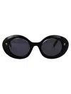 Marc Jacobs Crystal Black Acetate Sunglasses In Black