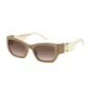 Marc Jacobs Brown Gradient Cat Eye Ladies Sunglasses Marc 723/s 010a/ha 53 In Beige
