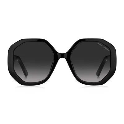 Marc Jacobs 53mm Gradient Round Sunglasses In Black