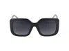 Marc Jacobs 53mm Gradient Polarized Square Sunglasses In Black