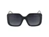 Marc Jacobs 53mm Gradient Polarized Square Sunglasses In Black